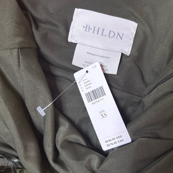 NWT BHLDN Bella Long Sleeve Scoop-Neck Side-Slit Stretch Velvet Maxi Dress, XS - Picture 5 of 5